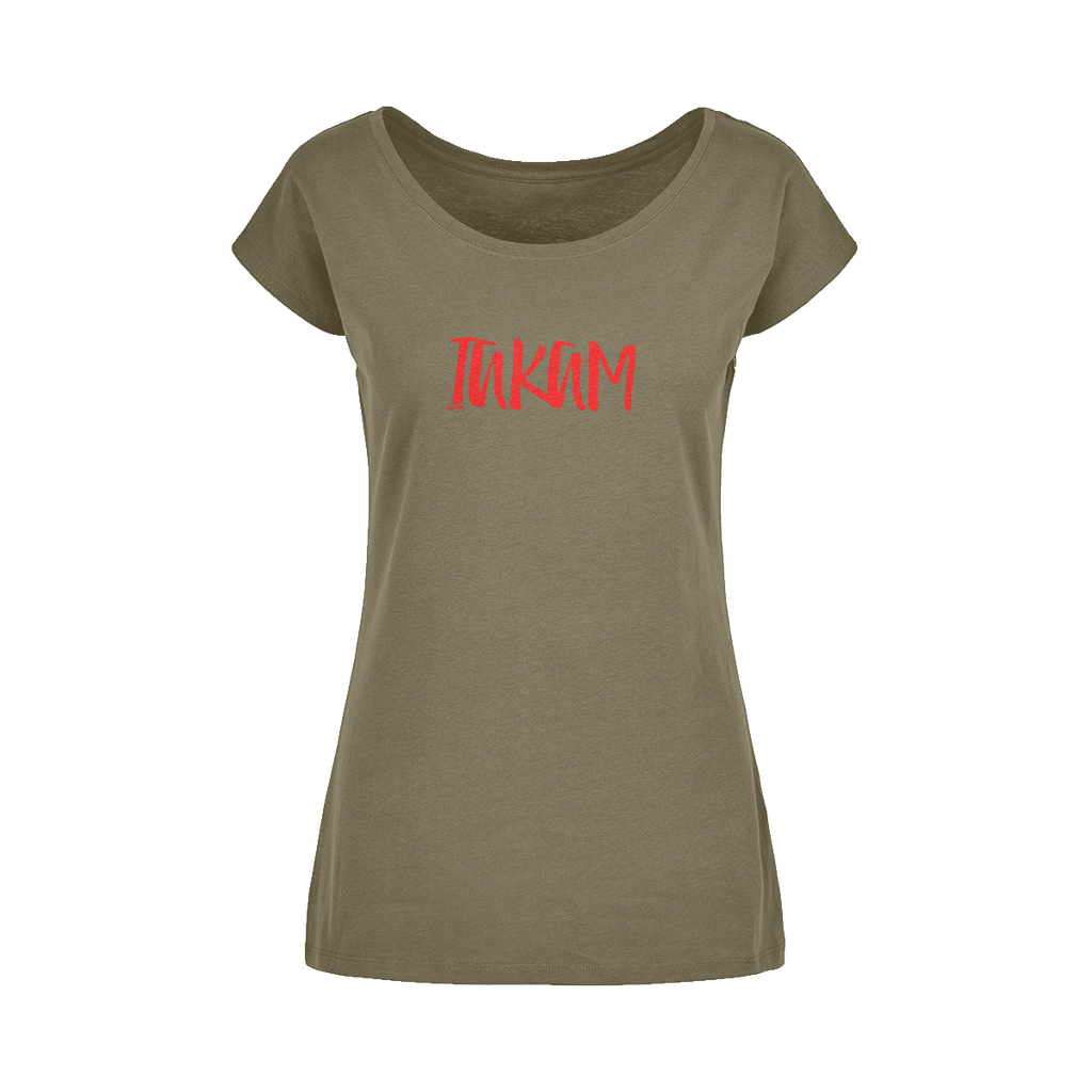 IAKAM Red Wide Neck Womens T-Shirt XS-5XL - IAKAM