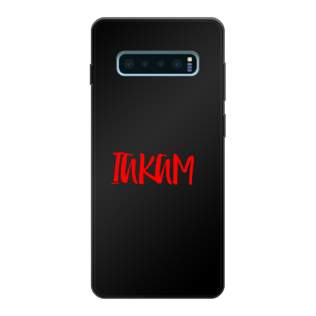 IAKAM Red Back Printed Black Soft Phone Case - IAKAM