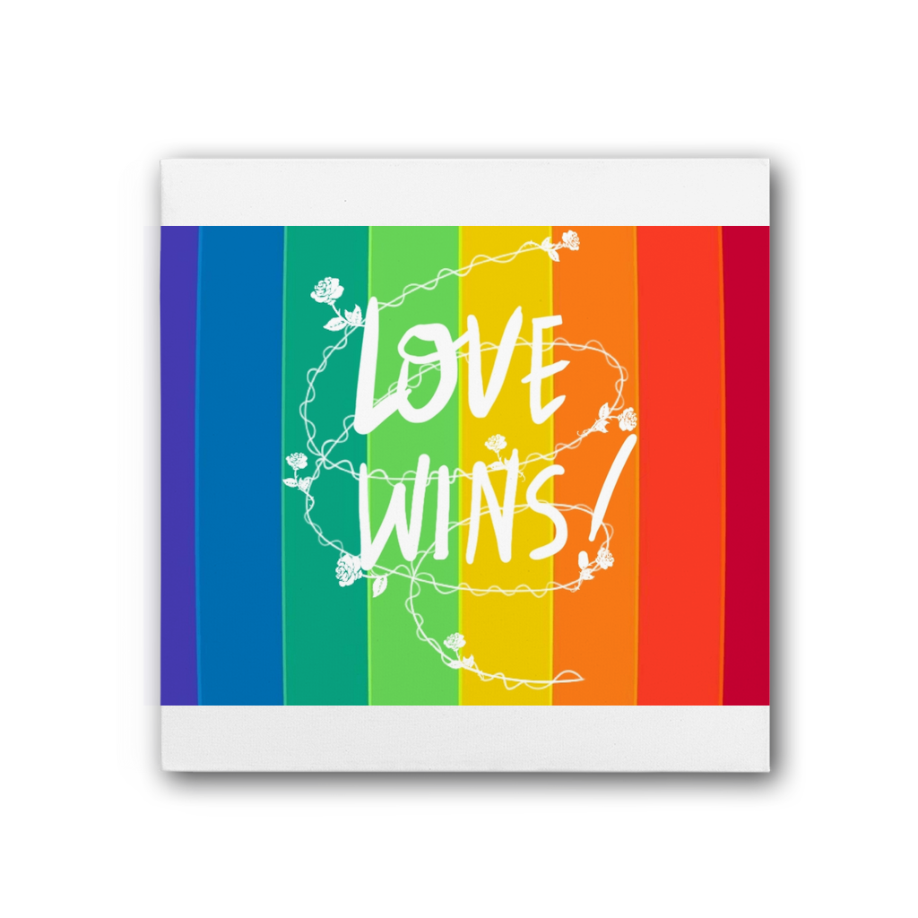 Love Wins Premium Stretched Canvas - IAKAM