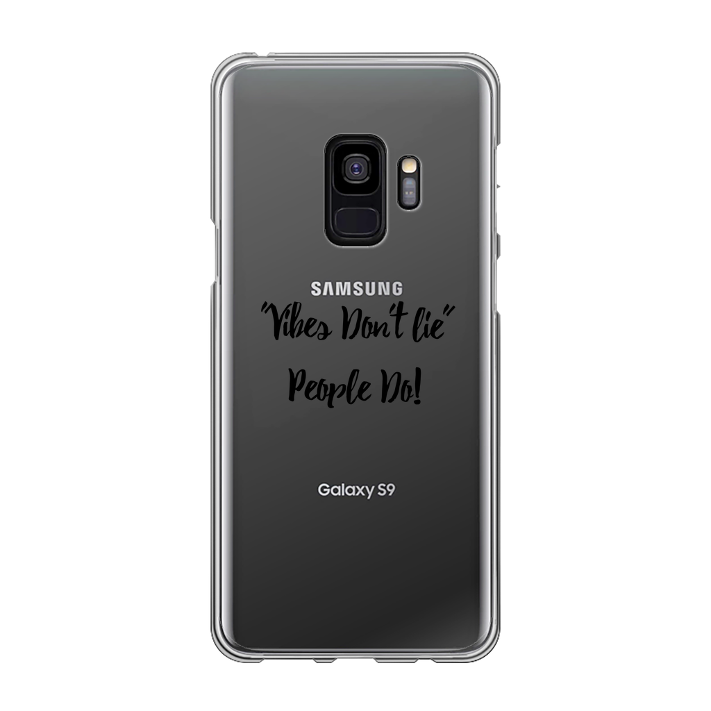 Vibes Don't Lie Back Printed Transparent Soft Phone Case - IAKAM