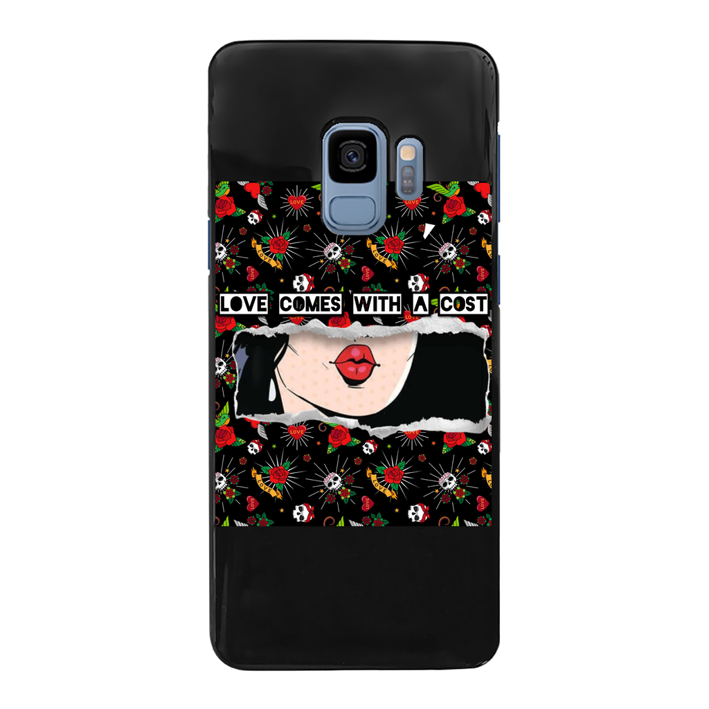Love Cost Back Printed Black Hard Phone Case - IAKAM