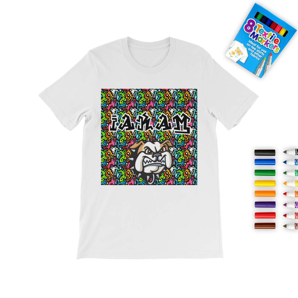 IAKAM DOG Kids & Adult Colouring T-Shirt - IAKAM