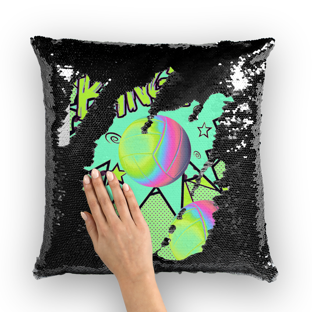 Volley ball Sequin Cushion Cover - IAKAM