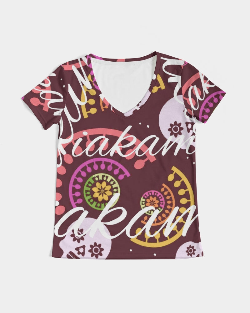 Crazy Skull 1 Women's V-Neck Tee - IAKAM