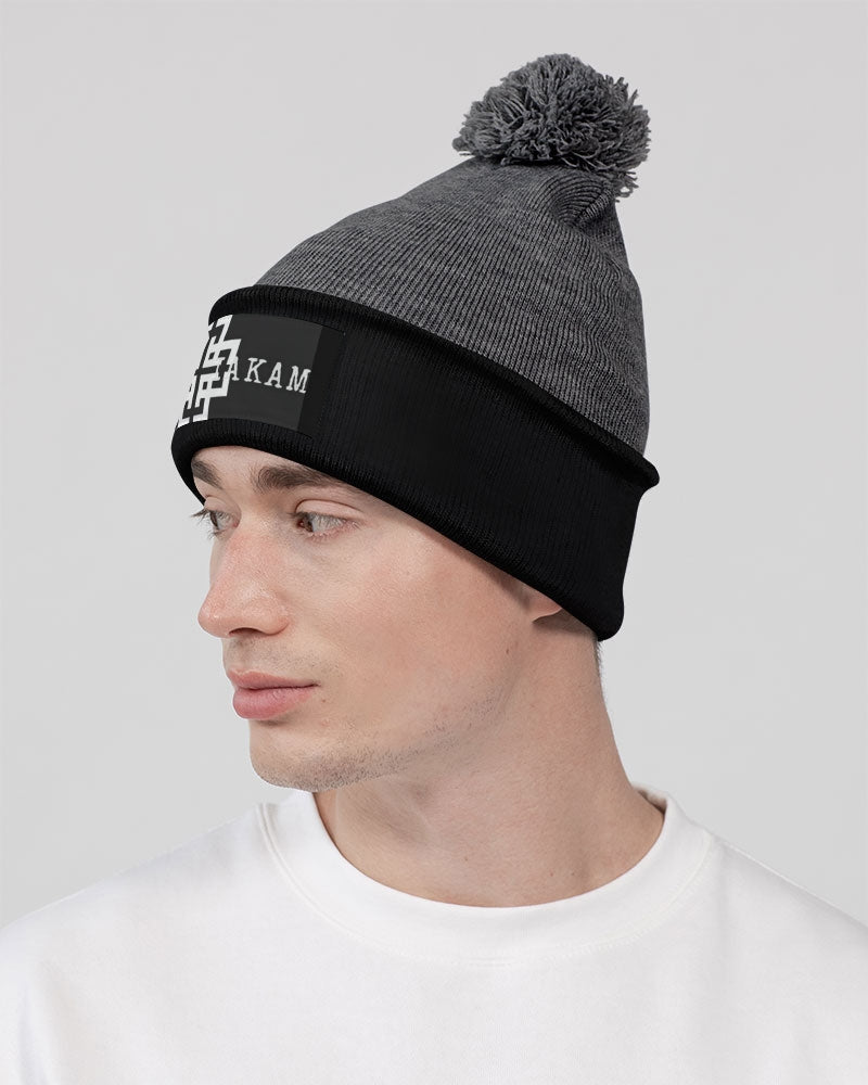 IAKAM Black Pom-Pom Knit Beanie | Brand - IAKAM