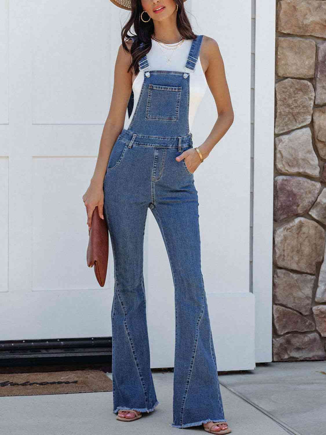 Raw Hem Denim Overall (no stretch) - IAKAM