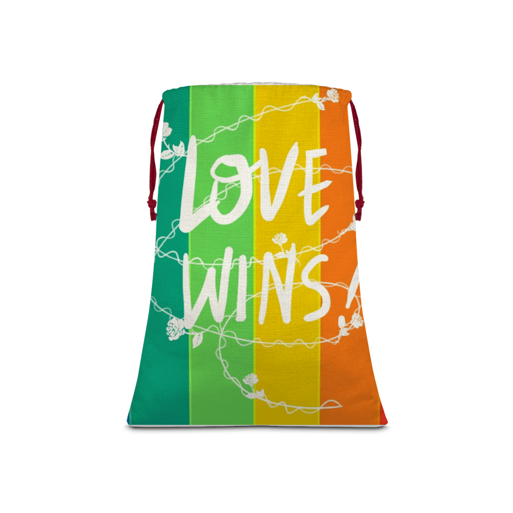 Love Wins Sublimation Linen Drawstring Sack - IAKAM