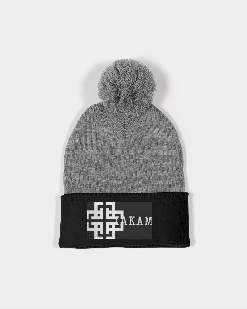 IAKAM Black Pom-Pom Knit Beanie | Brand - IAKAM