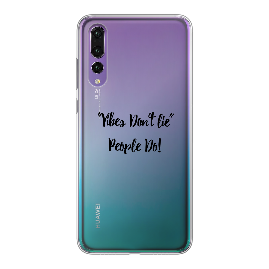Vibes Don't Lie Back Printed Transparent Soft Phone Case - IAKAM