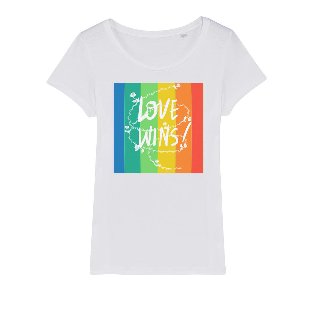 Love Wins Organic Jersey Womens T-Shirt - IAKAM
