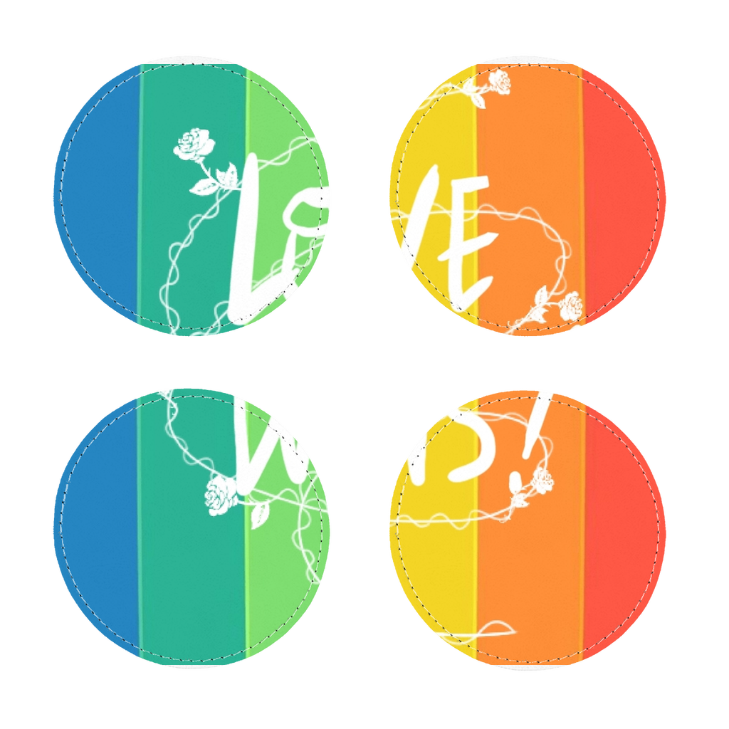 Love Wins Sublimation Coasters Pack of Four - IAKAM