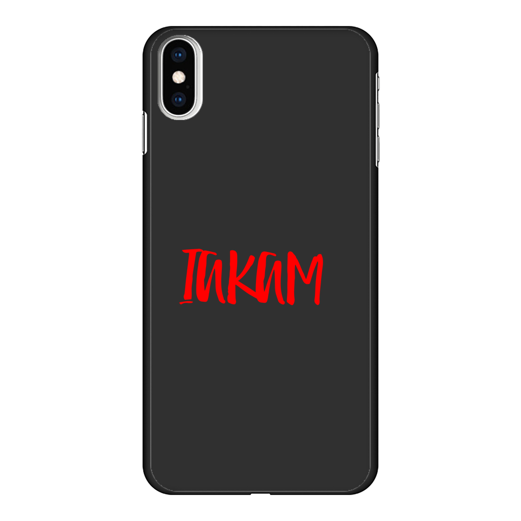 IAKAM Red Back Printed Black Hard Phone Case - IAKAM