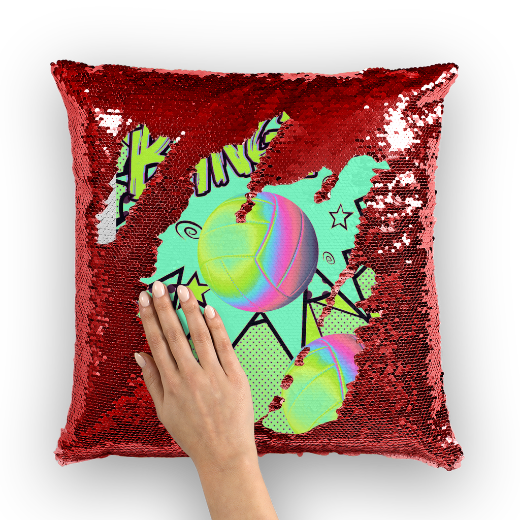 Volley ball Sequin Cushion Cover - IAKAM