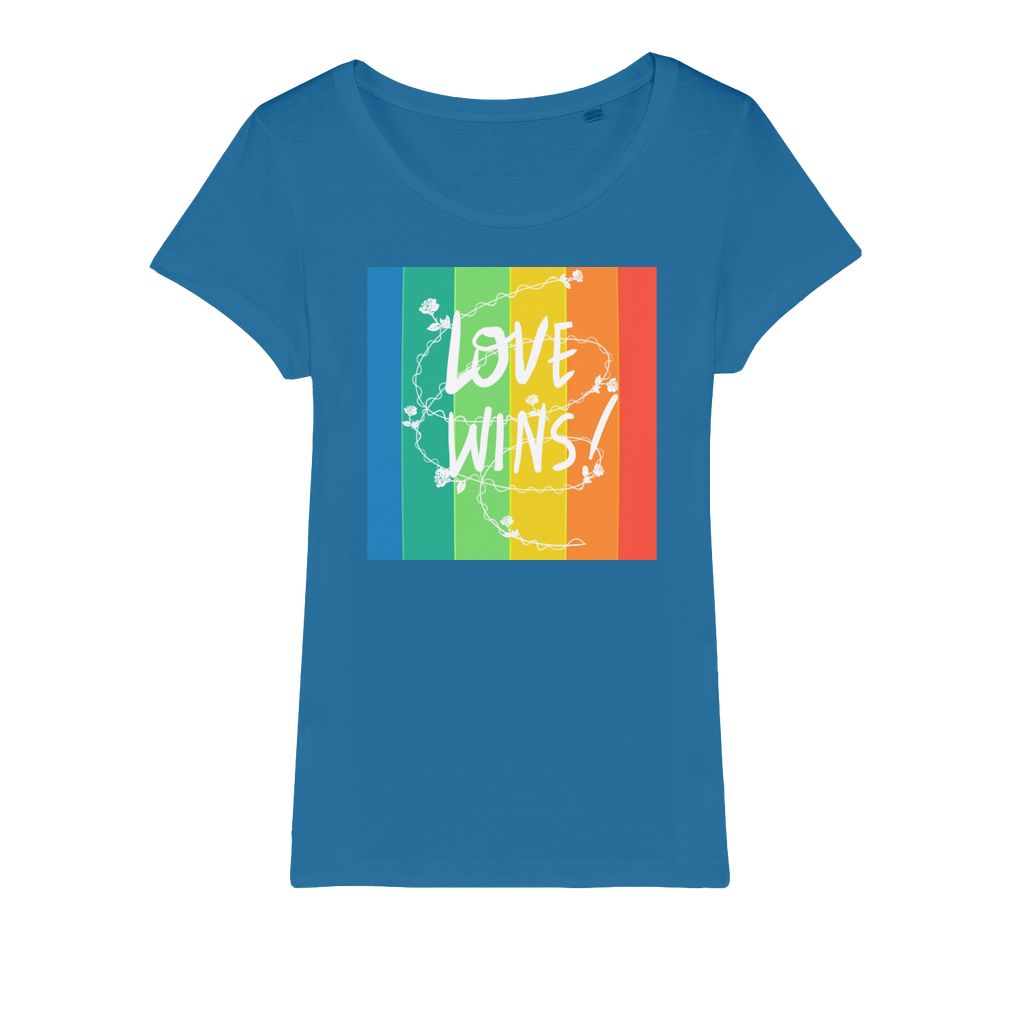 Love Wins Organic Jersey Womens T-Shirt - IAKAM