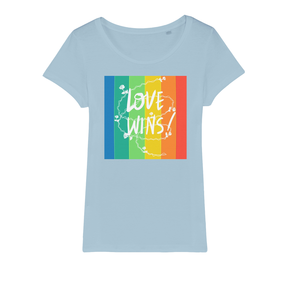 Love Wins Organic Jersey Womens T-Shirt - IAKAM