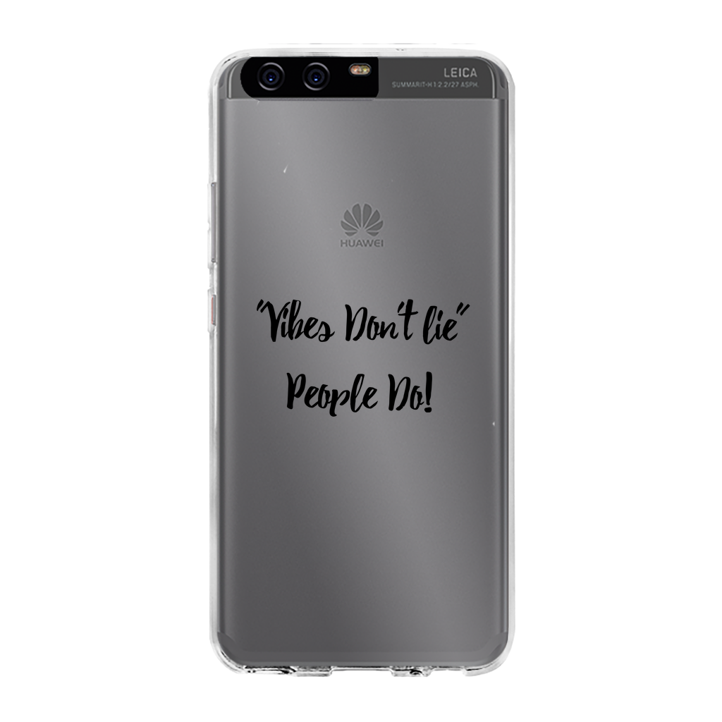 Vibes Don't Lie Back Printed Transparent Hard Phone Case - IAKAM