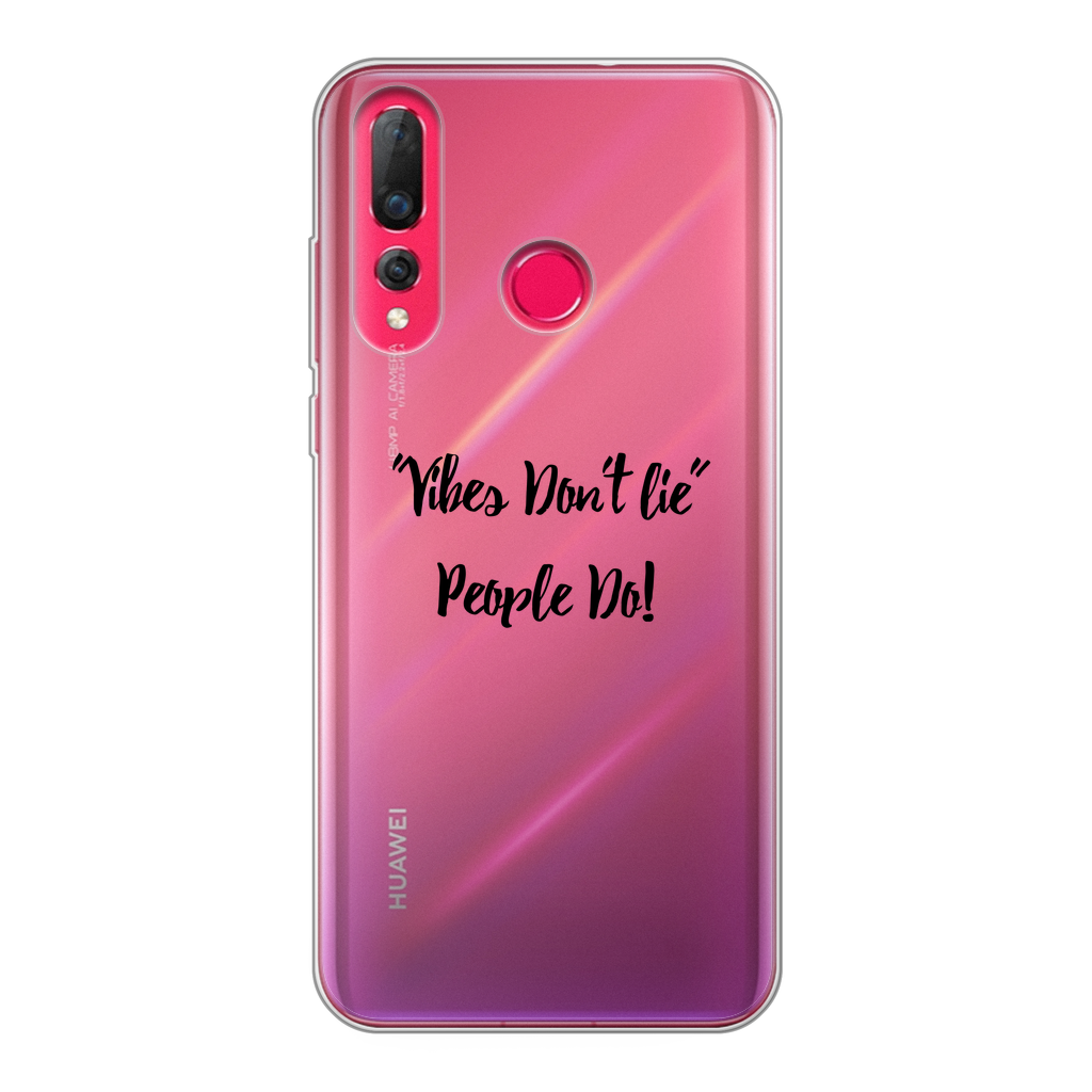 Vibes Don't Lie Back Printed Transparent Soft Phone Case - IAKAM