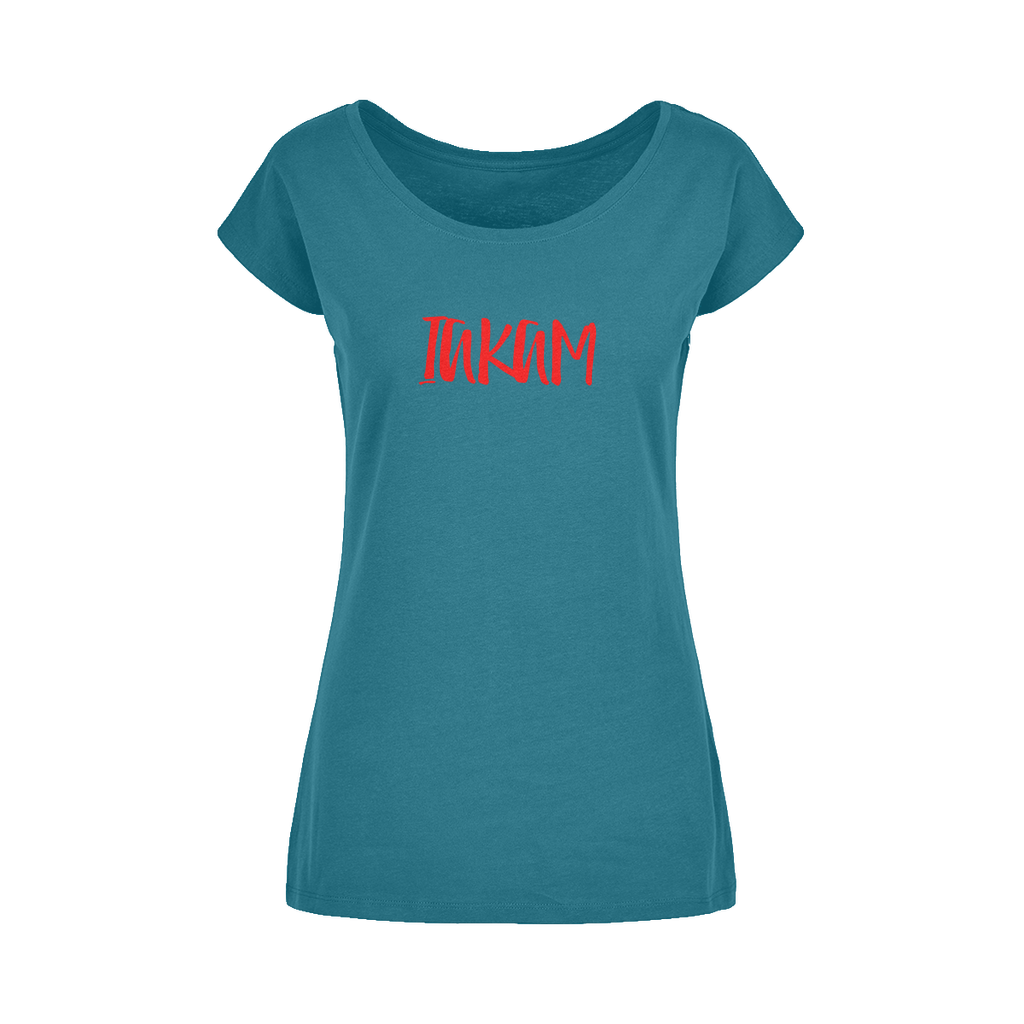 IAKAM Red Wide Neck Womens T-Shirt XS-5XL - IAKAM