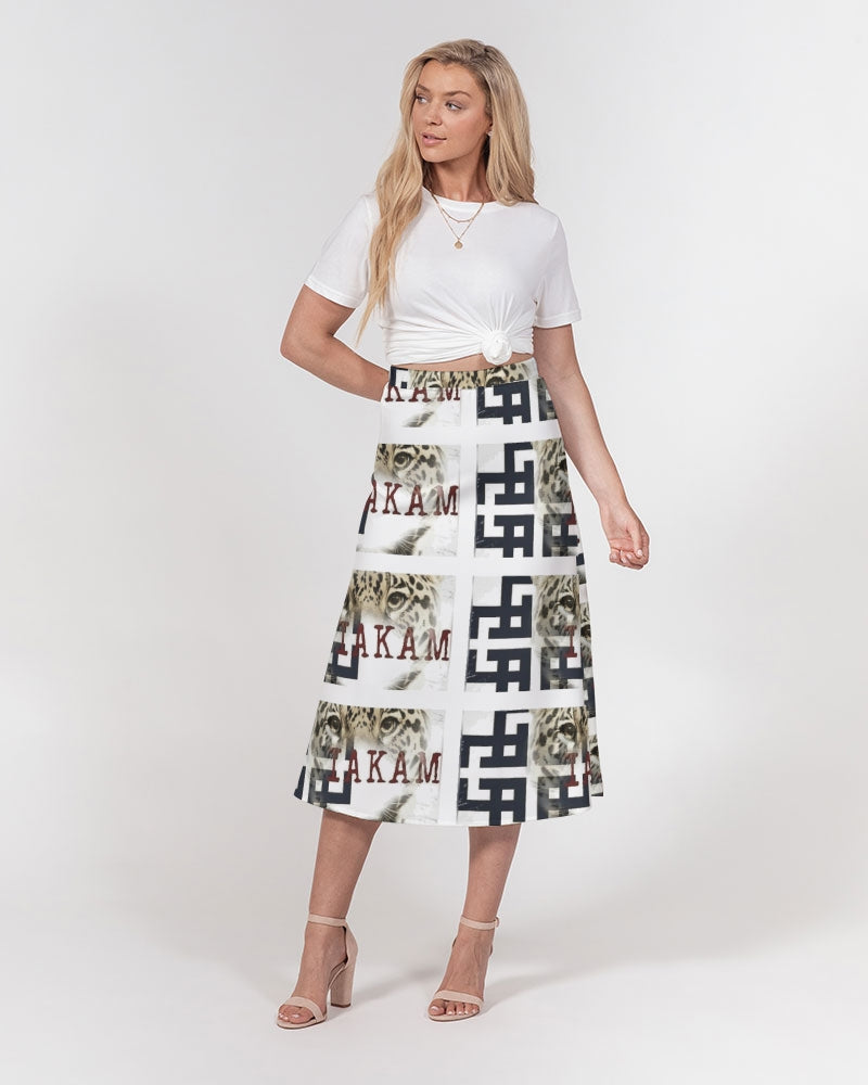 Co Kam Women's All-Over Print A-Line Midi Skirt - IAKAM