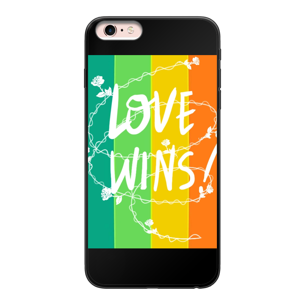 Love Wins Back Printed Black Soft Phone Case - IAKAM
