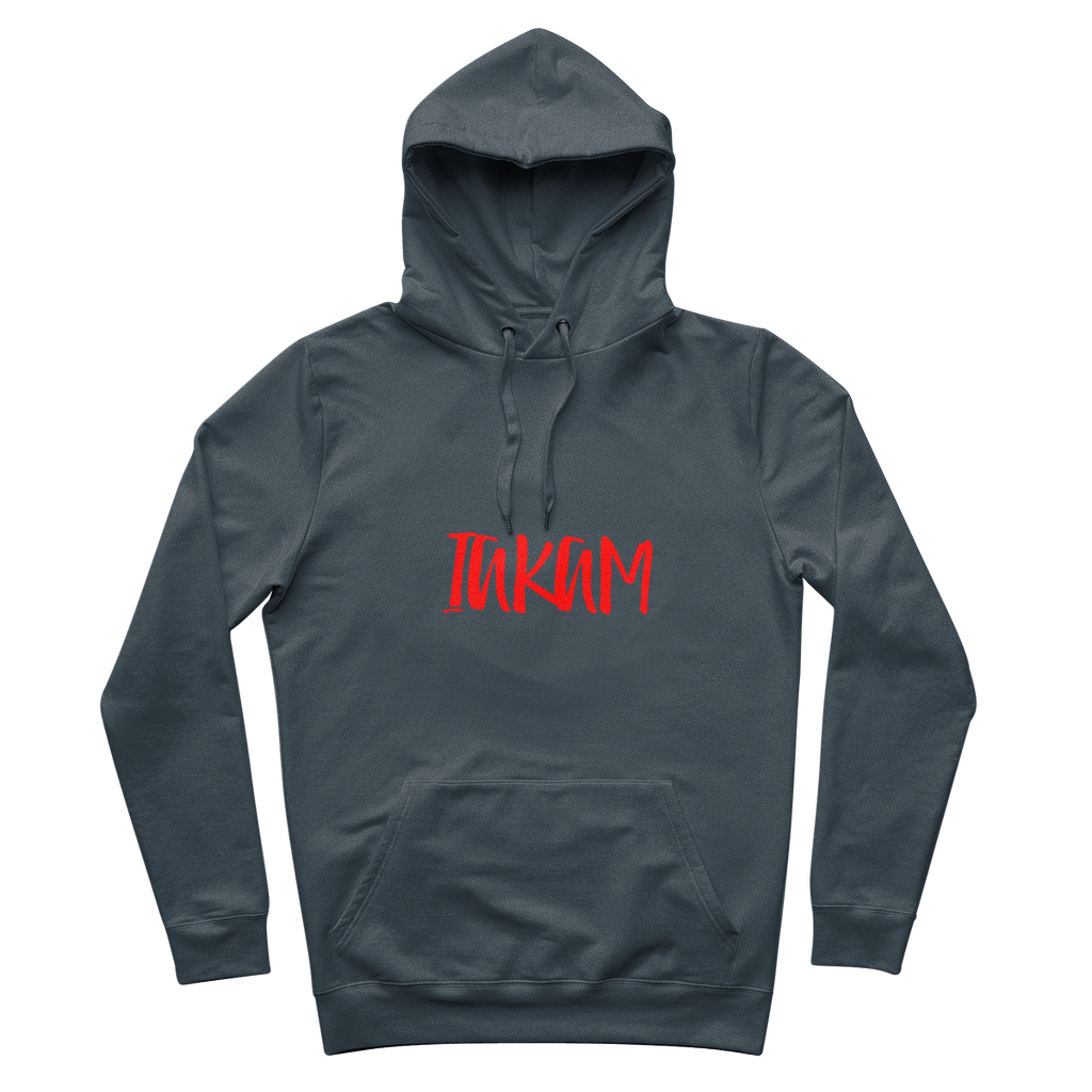 IAKAM Red 100% Organic Cotton Hoodie - IAKAM