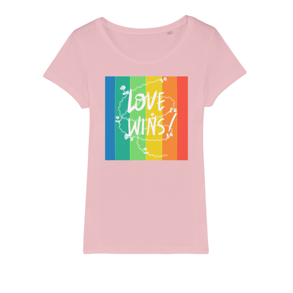 Love Wins Organic Jersey Womens T-Shirt - IAKAM