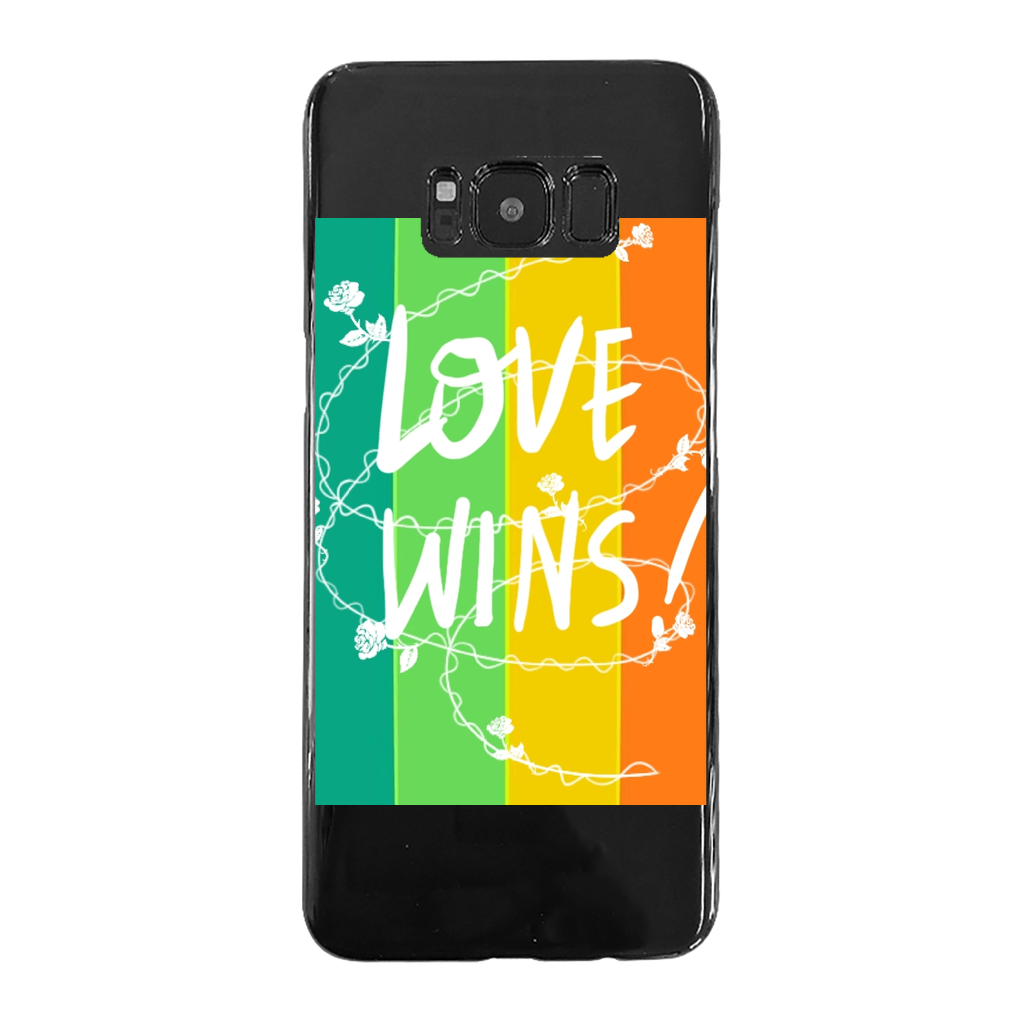 Love Wins Back Printed Black Soft Phone Case - IAKAM