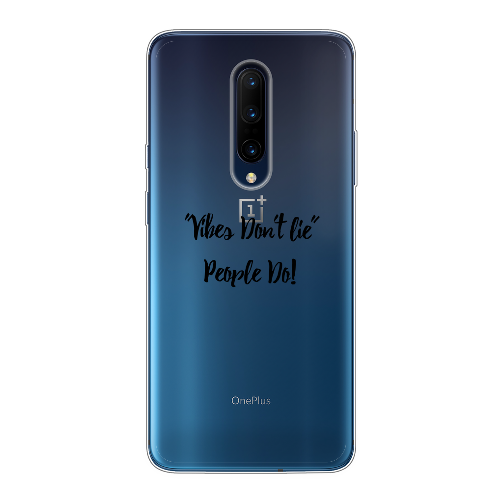 Vibes Don't Lie Back Printed Transparent Soft Phone Case - IAKAM