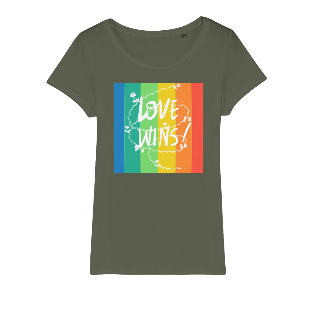 Love Wins Organic Jersey Womens T-Shirt - IAKAM