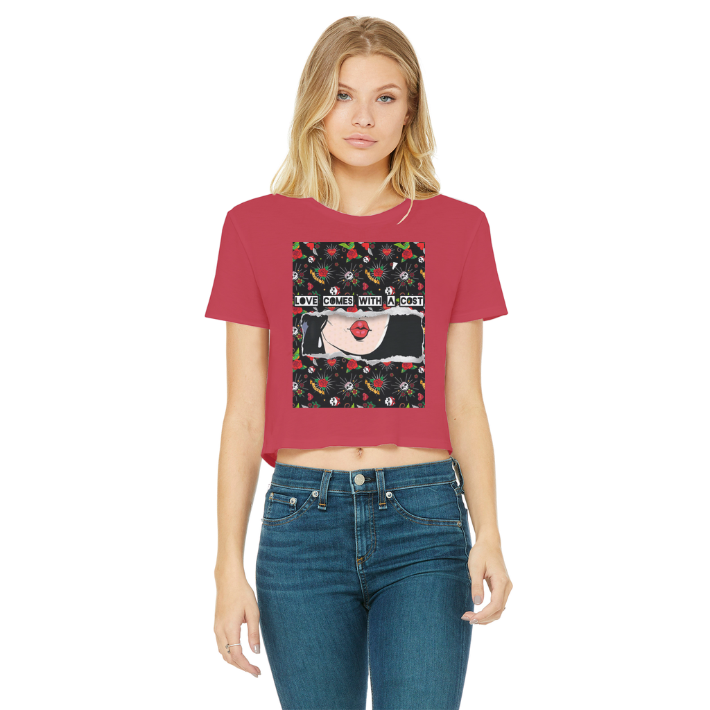 Love Cost Classic Women's Cropped Raw Edge T-Shirt - IAKAM