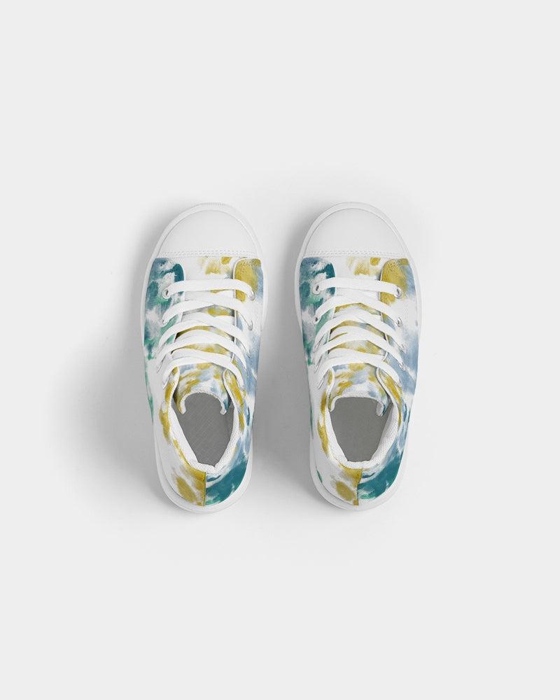 Abstracts  Kids Hightop Canvas Shoe - IAKAM