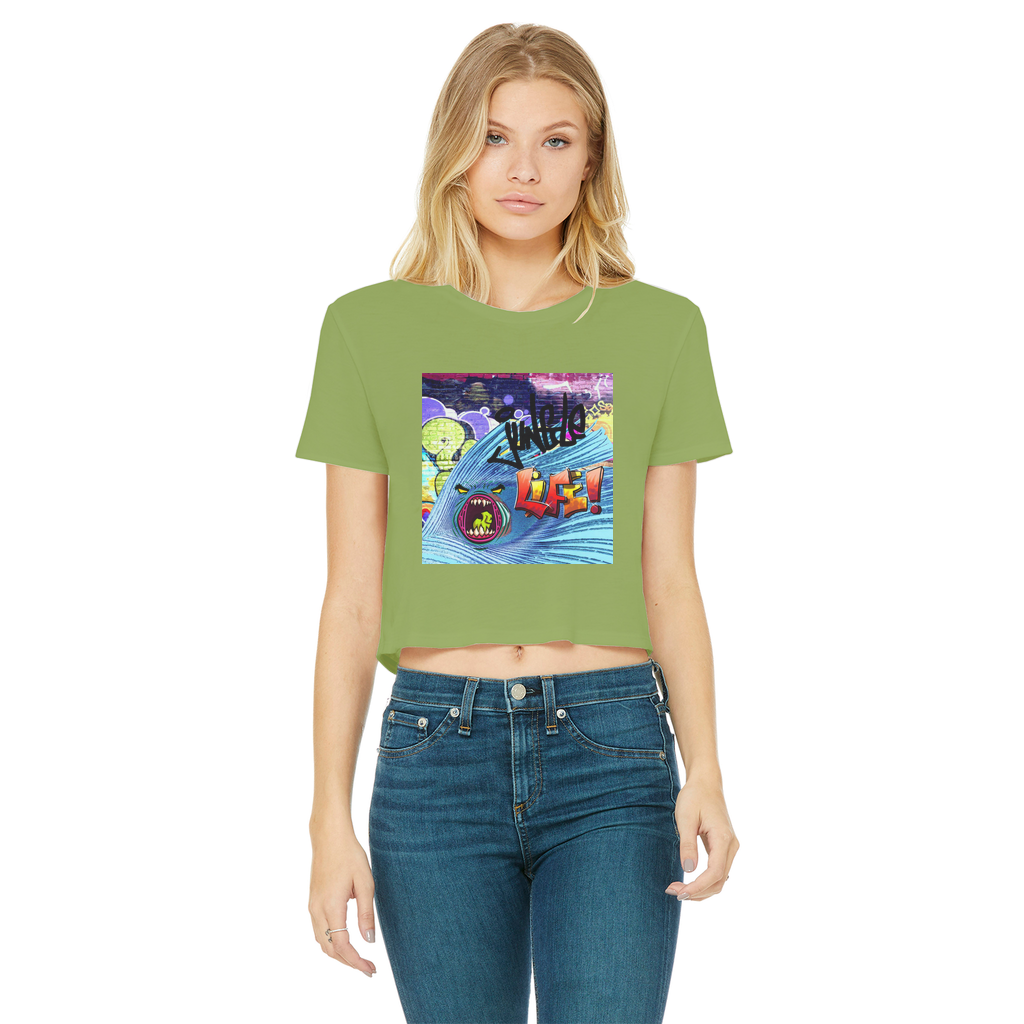 JUNGLE Classic Women's Cropped Raw Edge T-Shirt - IAKAM