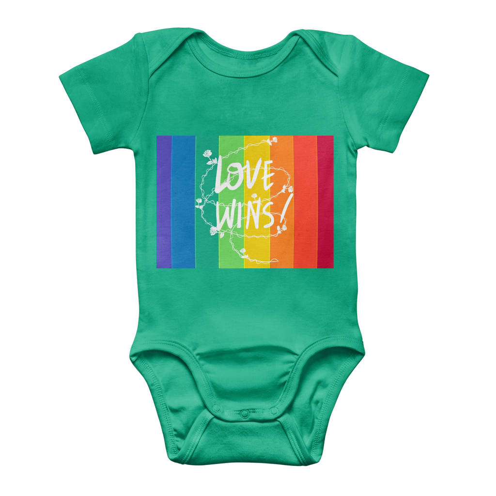 Love Wins Classic Baby Onesie Bodysuit - IAKAM
