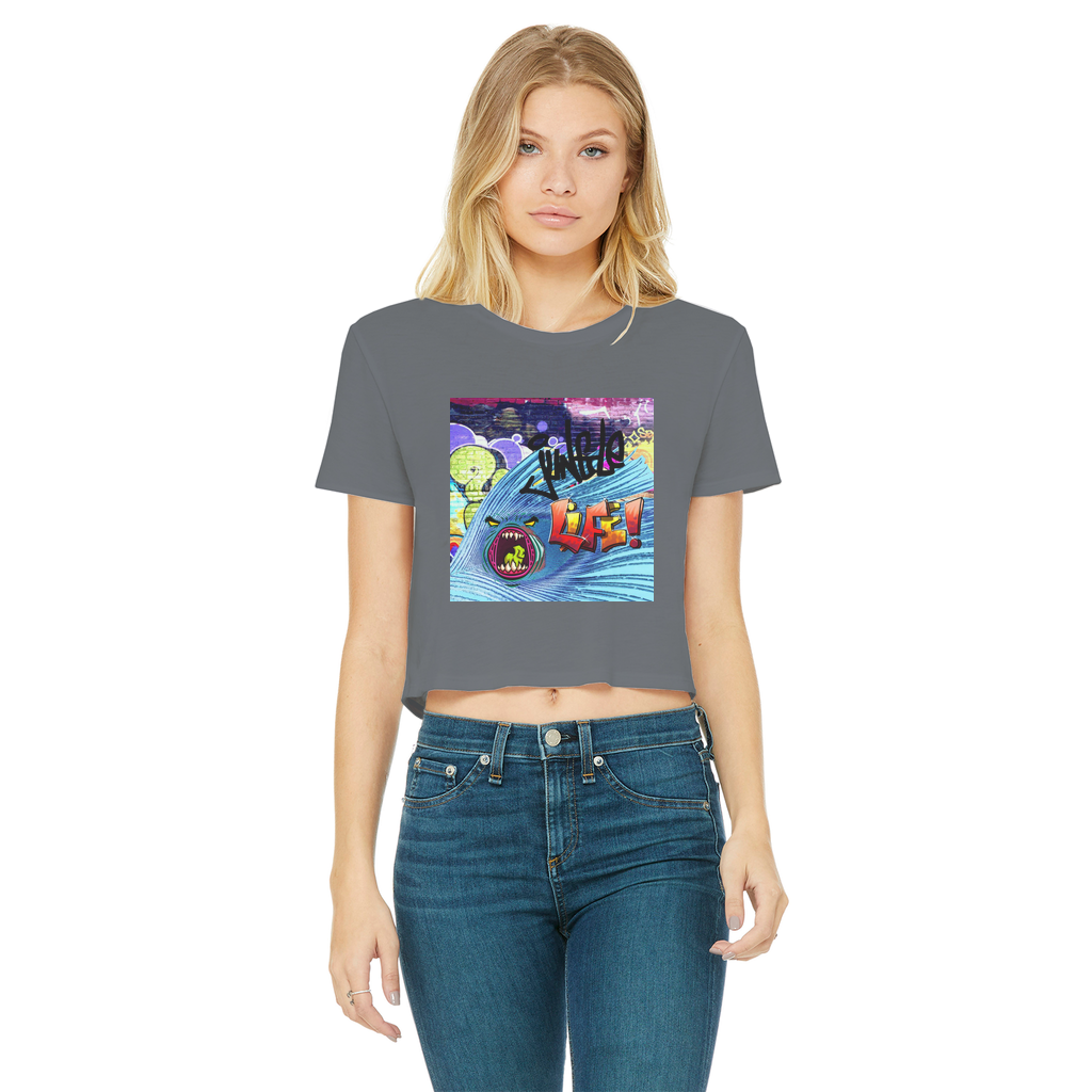 JUNGLE Classic Women's Cropped Raw Edge T-Shirt - IAKAM