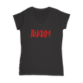 IAKAM Red Classic Women's V-Neck T-Shirt - IAKAM