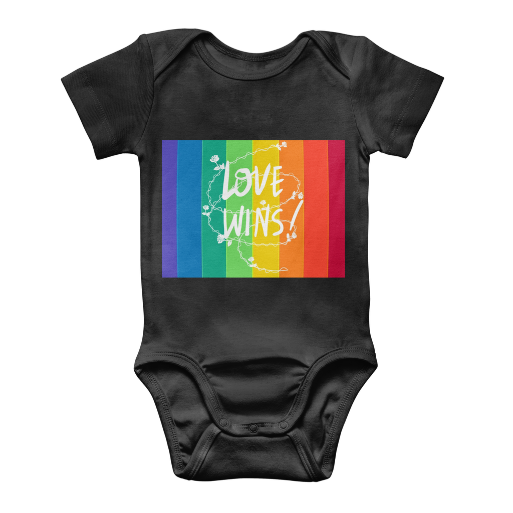 Love Wins Classic Baby Onesie Bodysuit - IAKAM