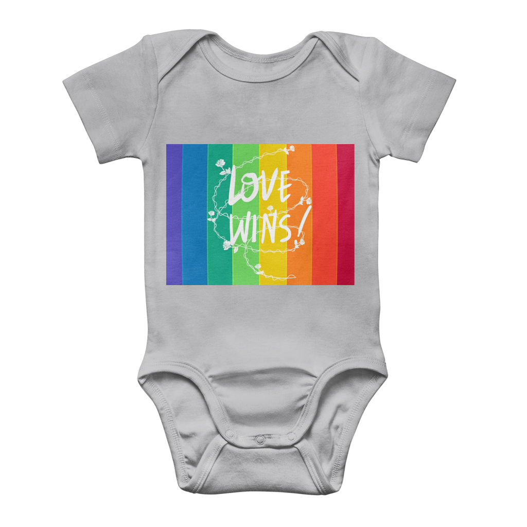 Love Wins Classic Baby Onesie Bodysuit - IAKAM