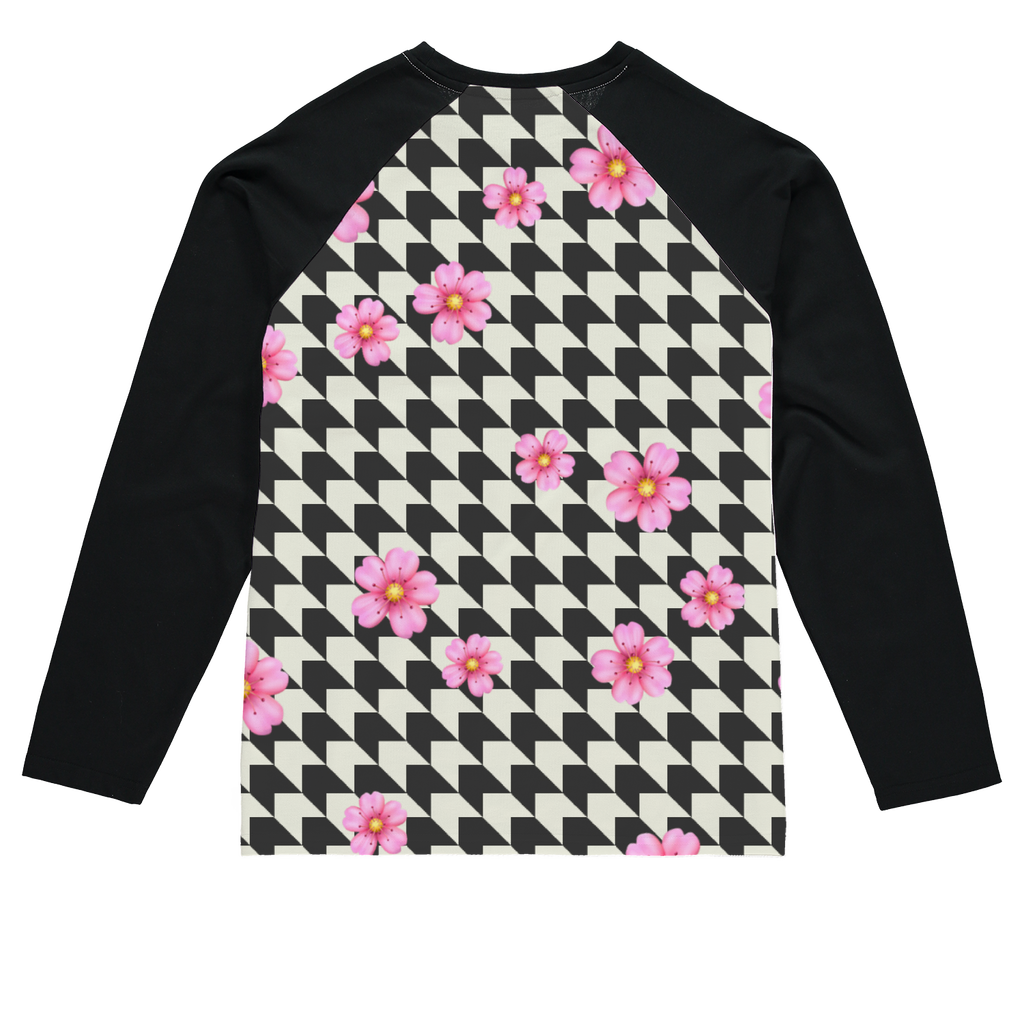 FLOWER PAT Baseball Long Sleeve T-Shirt - IAKAM
